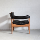 宮崎椅子製作所 MODUS Easy Chair 木製フレームとレザークッション