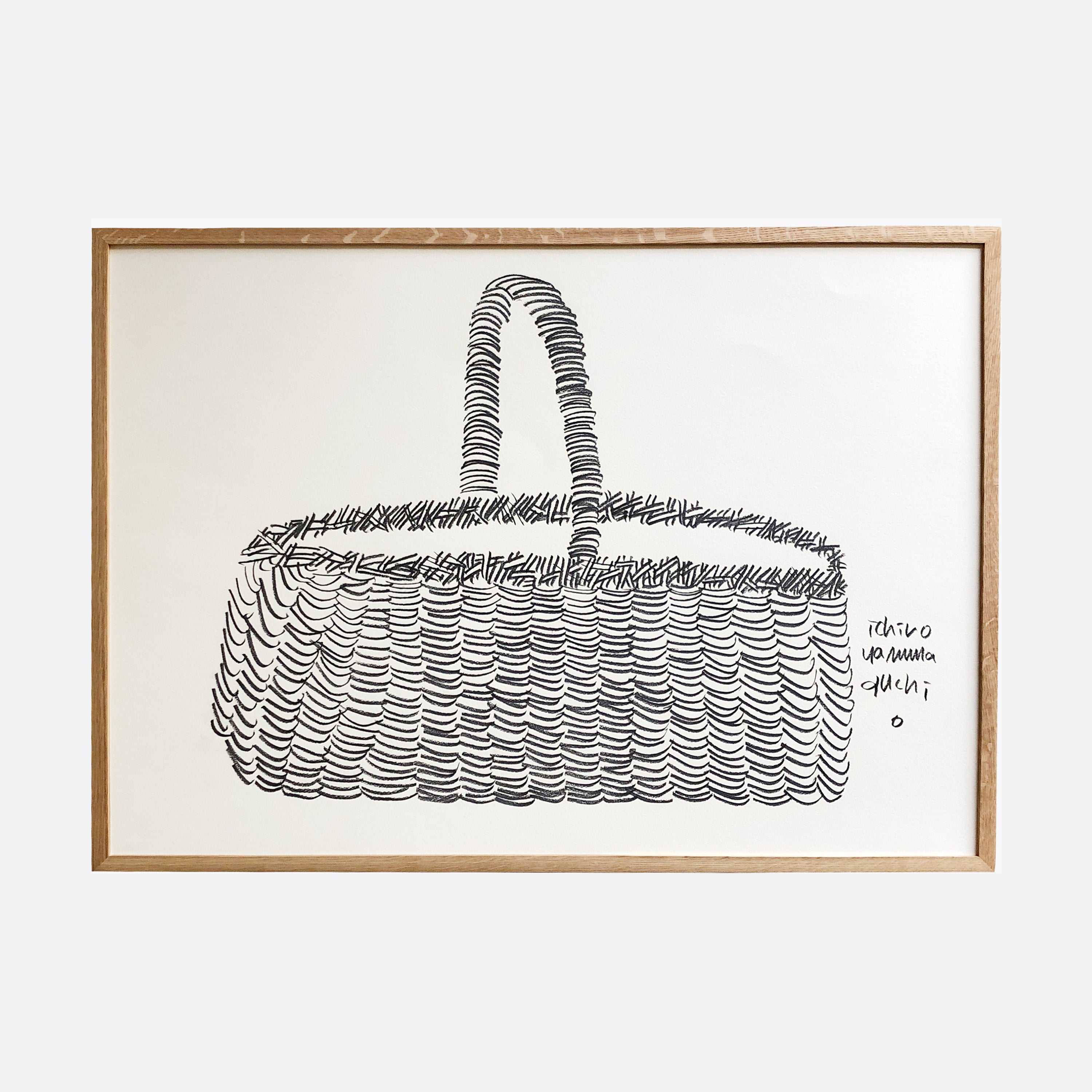 山口一郎・原画・1点もの【かご Lサイズ】ドローイング （IDÉE