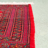 トライバル ラグ 130×64cm イラン手織り 一点物
