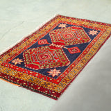トライバル ラグ 105×62cm イラン手織り 一点物