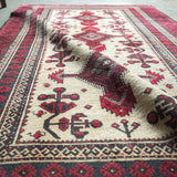 トライバル ラグ 210×110cm イラン手織り 一点物