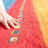 ギャッベ ラグ 196×145cm イラン手織り 一点物
