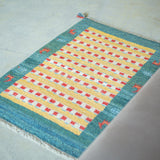 ギャッベ ラグ 112×76cm イラン手織り 一点物