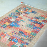 ギャッベ ラグ 146×104cm イラン手織り 一点物