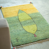 ギャッベ ラグ 128×80cm イラン手織り 一点物