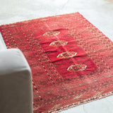 トライバル ラグ 125×96cm イラン手織り 一点物