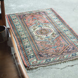 トライバル ラグ 100×62cm イラン手織り 一点物