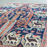 トライバル ラグ 90×57cm イラン手織り 一点物