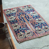 トライバル ラグ 90×57cm イラン手織り 一点物