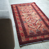 トライバル ラグ 165×85cm イラン手織り 一点物