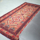 トライバル ラグ 165×85cm イラン手織り 一点物