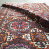 トライバル ラグ 190×95cm イラン手織り 一点物