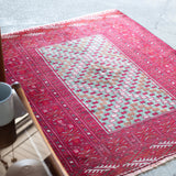 トライバル ラグ 110×90cm イラン手織り 一点物