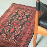 トライバル ラグ 85×55cm イラン手織り 一点物