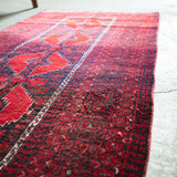 トライバル ラグ 145×75cm イラン手織り 一点物