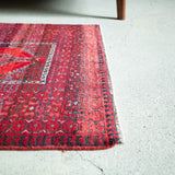 トライバル ラグ 145×75cm イラン手織り 一点物
