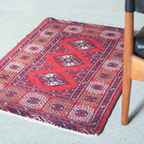 トライバル ラグ 87×67cm イラン手織り 一点物