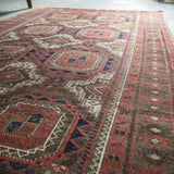 トライバル ラグ 200×110cm イラン手織り 一点物
