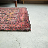 トライバル ラグ 215×107cm イラン手織り 一点物