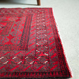 トライバル ラグ 200×85cm イラン手織り 一点物