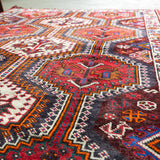 トライバル ラグ 200×130cm イラン手織り 一点物