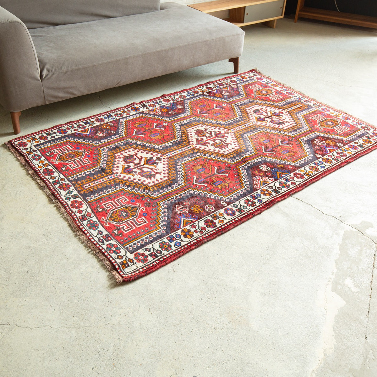 トライバルラグ オールドギャッベ トライバルラグ Old Tribal rug, Shiraz, 204×115cm