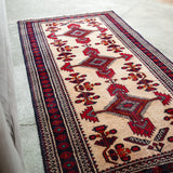 トライバル ラグ 160×83cm イラン手織り 一点物