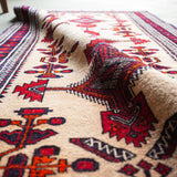 トライバル ラグ 160×83cm イラン手織り 一点物