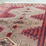 トライバル ラグ 120×85cm イラン手織り 一点物