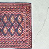 トライバル ラグ 88×62cm イラン手織り 一点物