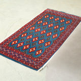 トライバルラグ 135×63cm イラン手織り 一点物