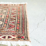 トライバル ラグ 112×60cm イラン手織り 一点物