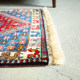 トライバル ラグ 140×82cm イラン手織り 一点物