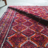 トライバル ラグ 146×85cm イラン手織り 一点物