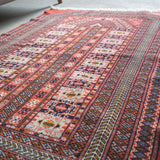 トライバル ラグ 137×97cm イラン手織り 一点物
