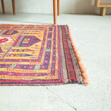 トライバル ラグ 130×92cm イラン手織り 一点物
