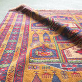 トライバル ラグ 130×92cm イラン手織り 一点物