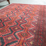 トライバル ラグ 207×108cm イラン手織り 一点物