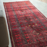 トライバル ラグ 220×105cm イラン手織り 一点物