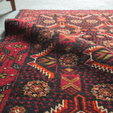 トライバル ラグ 183×105cm イラン手織り 一点物