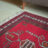 トライバル ラグ 155×106cm イラン手織り 一点物