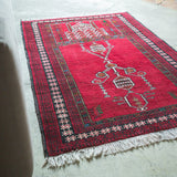 トライバル ラグ 155×106cm イラン手織り 一点物