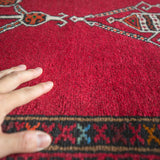 トライバル ラグ 155×106cm イラン手織り 一点物