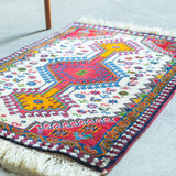 トライバル ラグ 88×60cm イラン手織り 一点物