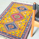 トライバル ラグ 92×60cm イラン手織り 一点物