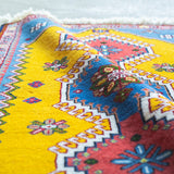 トライバル ラグ 100×61cm イラン手織り 一点物