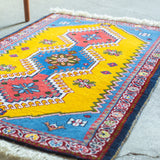トライバル ラグ 100×61cm イラン手織り 一点物