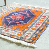 トライバル ラグ 74×66cm イラン手織り 一点物