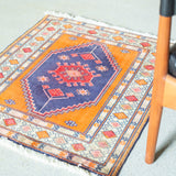 トライバル ラグ 74×66cm イラン手織り 一点物