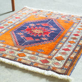 トライバル ラグ 74×66cm イラン手織り 一点物